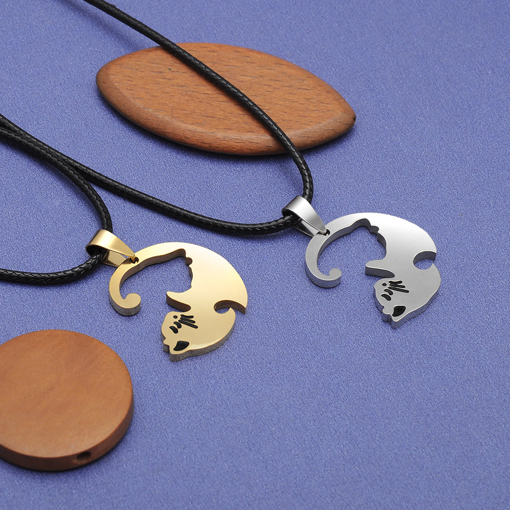 Cat Yin Yang Friendship Necklace