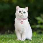 Load image into Gallery viewer, Glitzy Cat Collar with Paw Pendant
