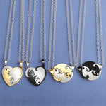 Load image into Gallery viewer, Cat Yin Yang Friendship Necklace
