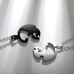 Cat Yin Yang Friendship Necklace