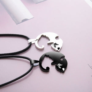 Cat Yin Yang Friendship Necklace