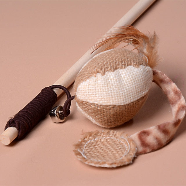 Wooden Cat Teaser Wand